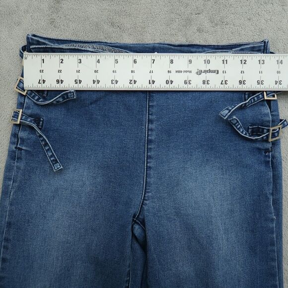 LITZ Premium Jeans Women's Size 27 Blue Mid-Rise Flare Denim Pants 31" Inseam - Picture 15 of 16